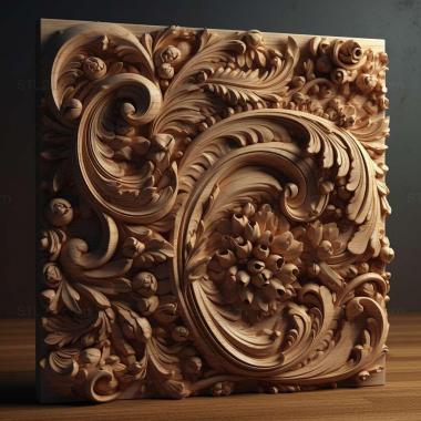 Patterns and decorations stl cgi 4 3d model